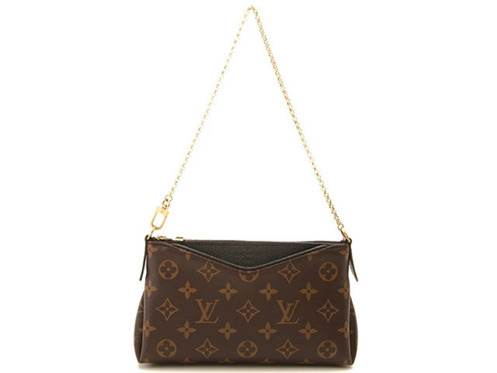LOUIS VUITTON Pallas Clutch Monogram Noir Black
